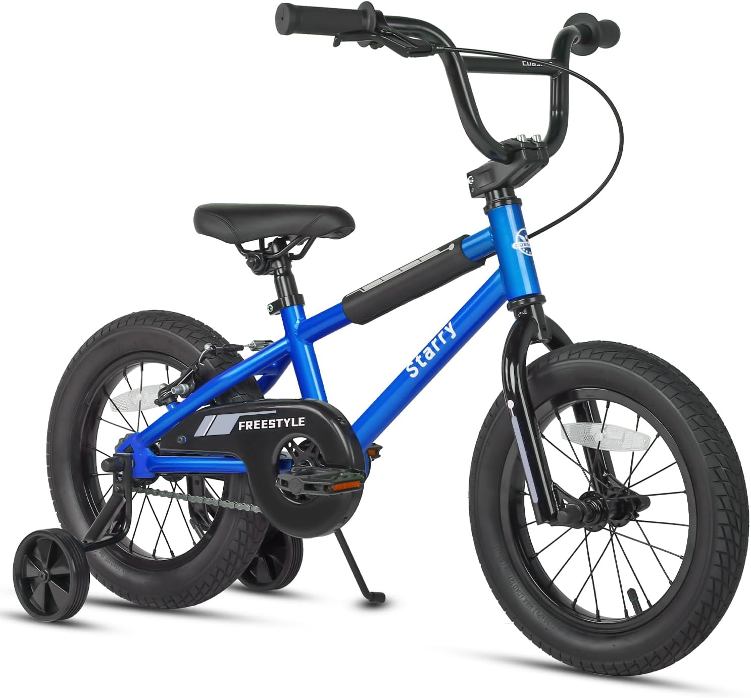 12 14 16 18 inch kids bike bmx style bicycle with training wheels coaster brake for 2-10 years old toddlers boys girls multiple colors azure 14 inch