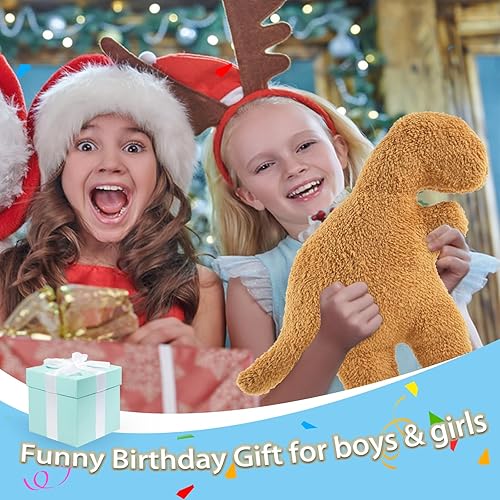 Miniatura 5 de Almohada de pepita de dinosaurio grande, divertido regalo de cumpleaños de pepita de pollo, almohada decorativa de dinosaurio para decoración de