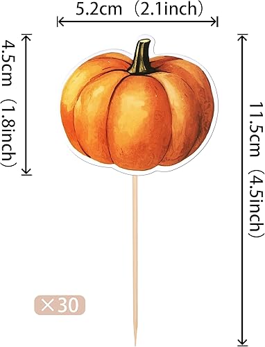 Miniatura 9 de 1 paquete de decoración para tartas con purpurina con temática de otoño, revelación de género, selección de pastel de calabaza, decoración de pastel