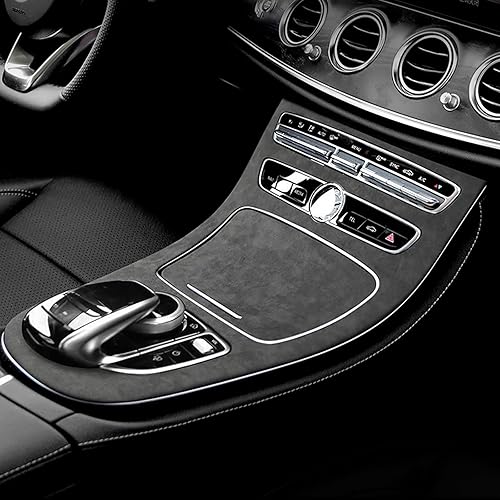 Miniatura 2 de Cubierta de panel de consola central para Mercedes-Benz Clase E W213 2016 2017 2018 estilo Alcántara caja de almacenamiento de consola estilo