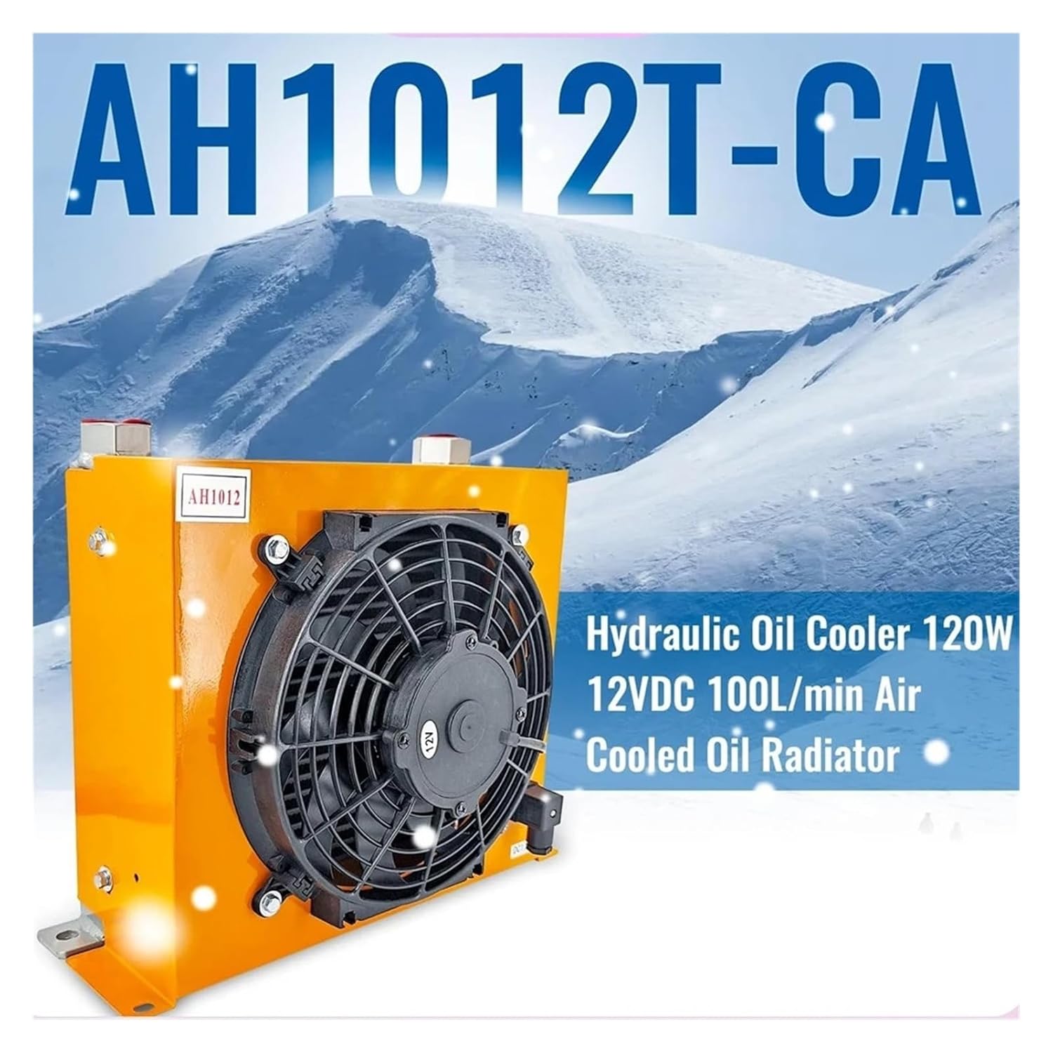 100L/min Hydraulic Oil Cooler AH1012T-CA 120W Hydraulic Air Cooler Air Cooled Oil Radiator Precise Welding & Efficient Fan Efficient Shock Absorption(380)