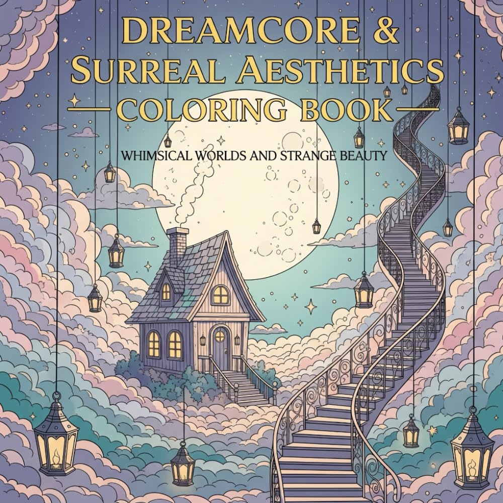 Dreamcore & Surreal Aesthetics Coloring Book: Whimsical Worlds and Strange Beauty