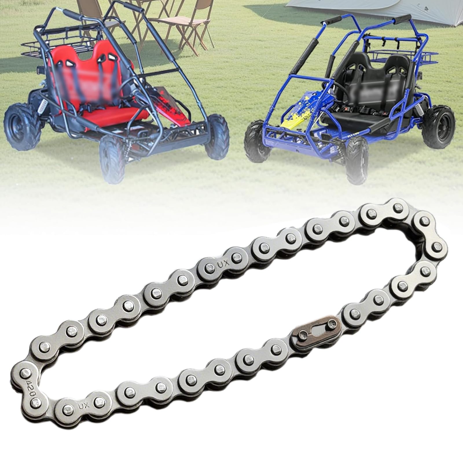 ちゃりきん Amazon.com: KAMIER 420 Drive Chain 32 Links with 8pcs Master
