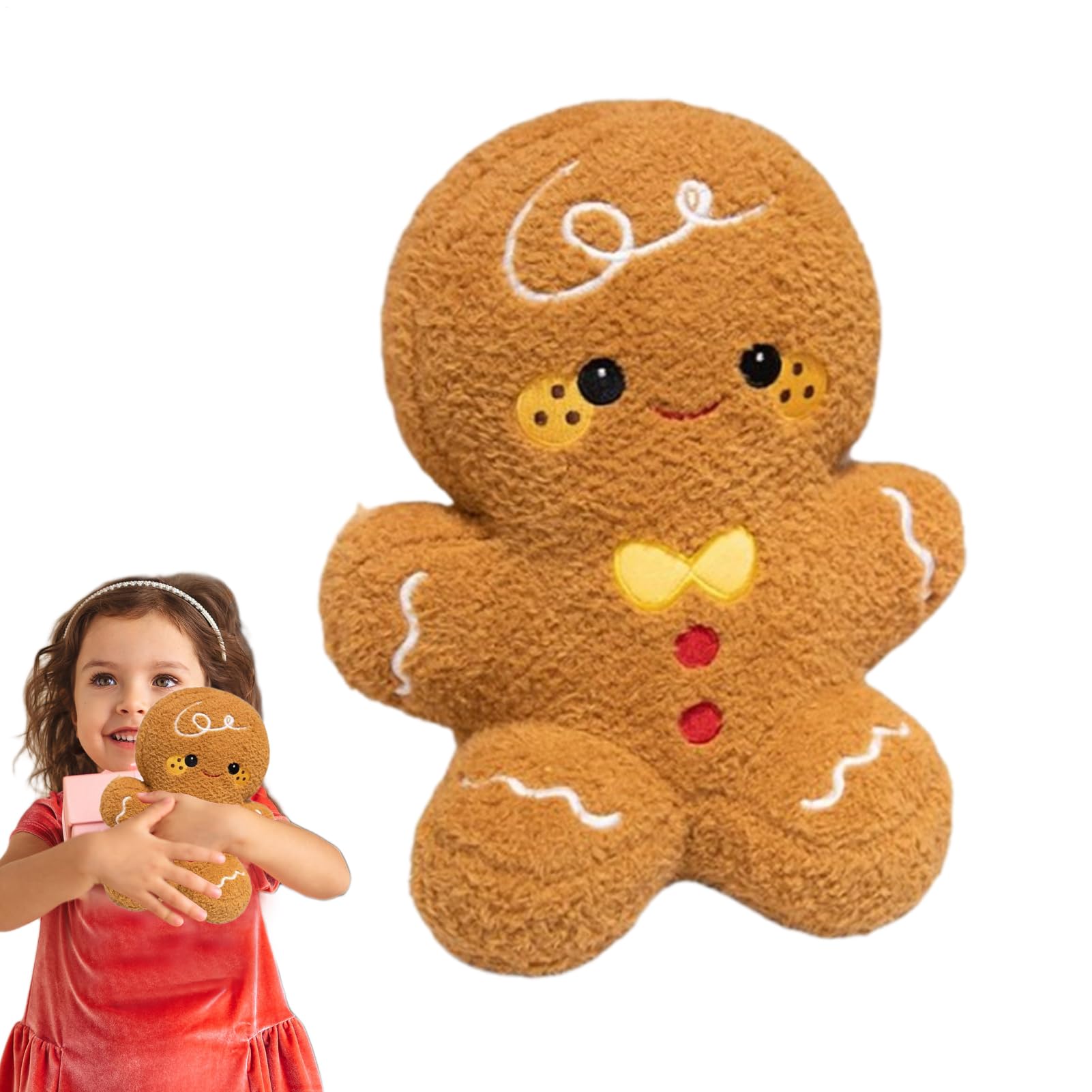 Coussin pain d'épices peluche de Noël et décoration festive