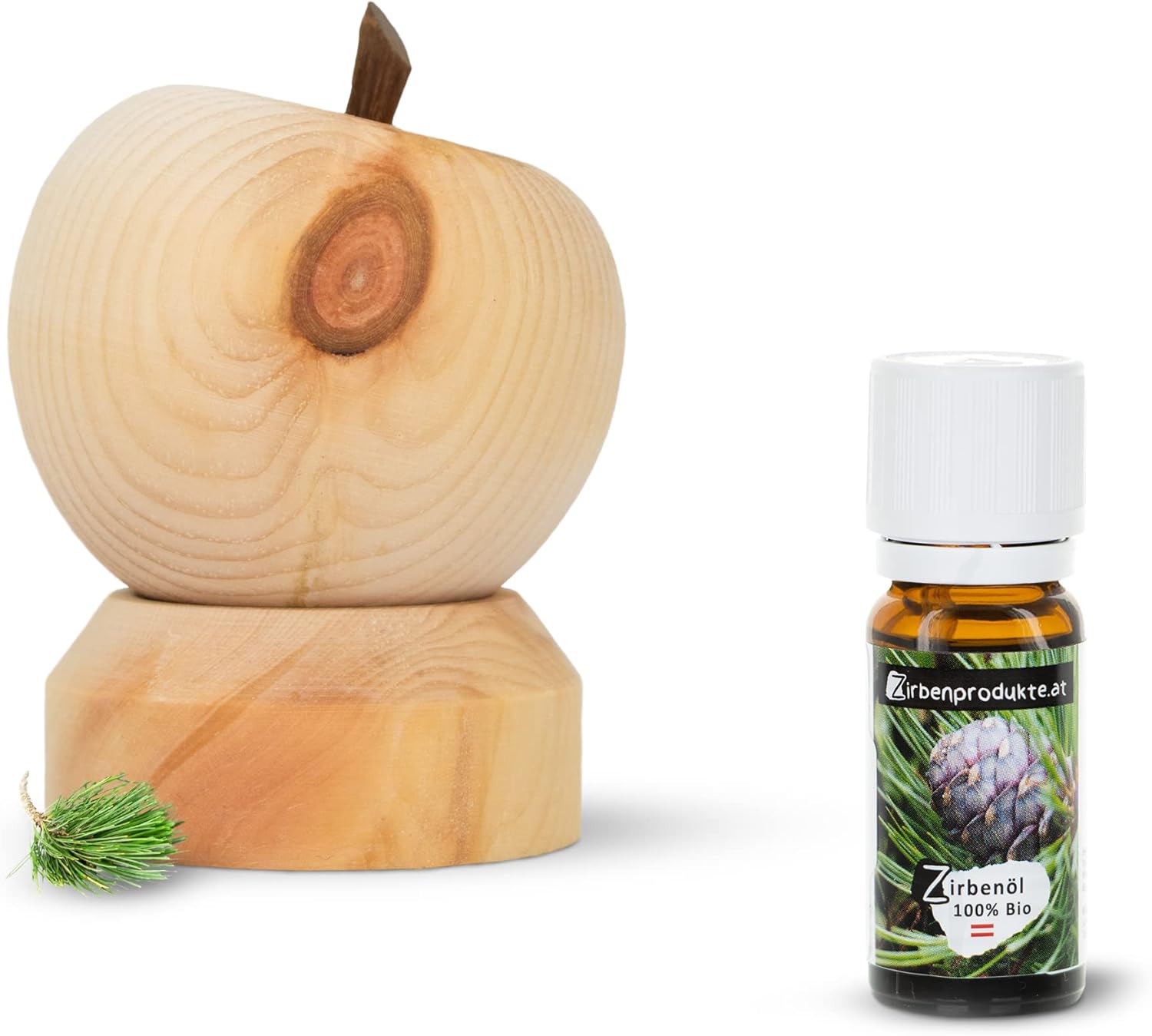 ZirbenNackenrolle Mit Würfel-Set - 16x40cm Aus Luftgetrocknetem Zirbenholz