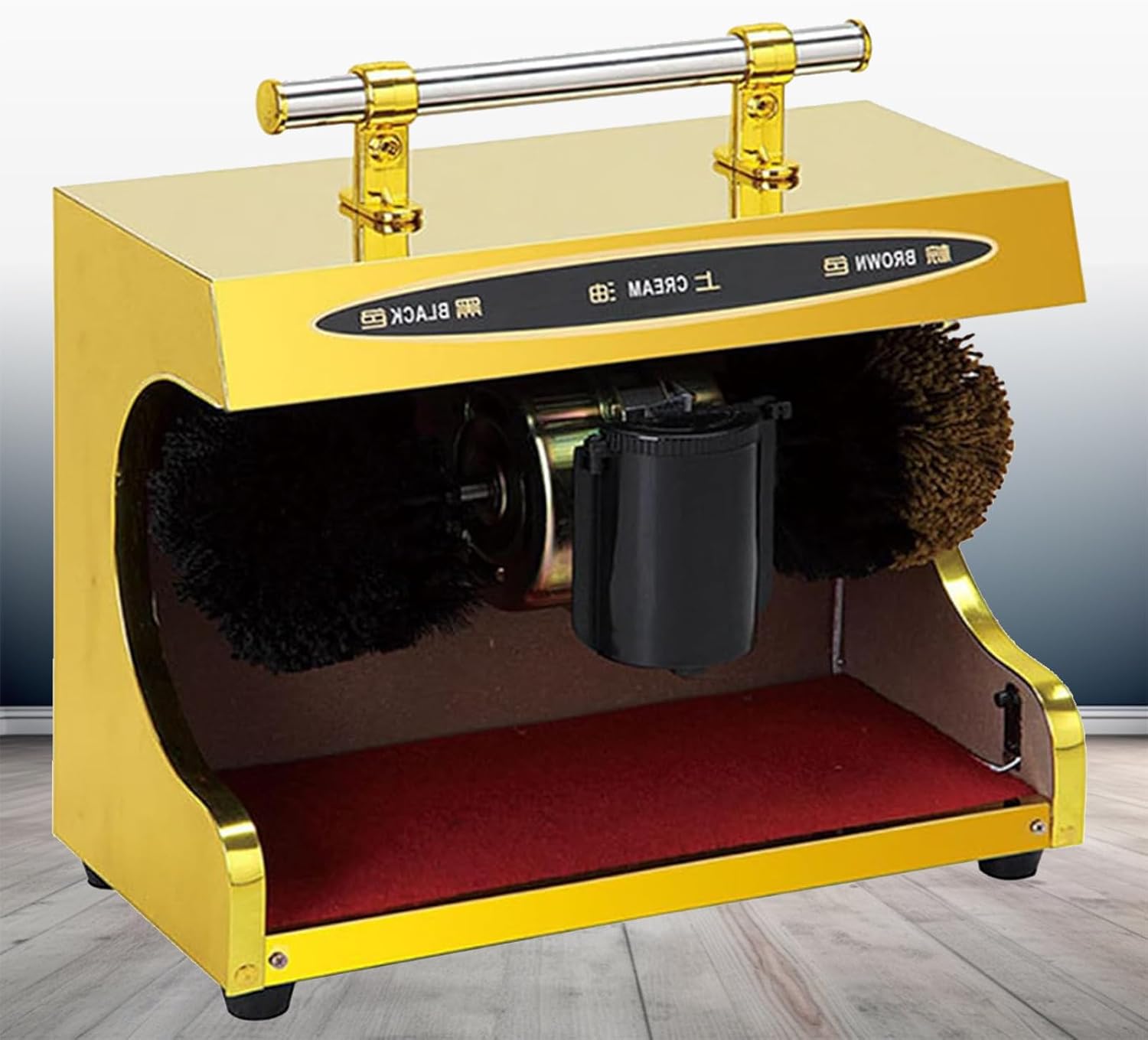 Polishing Shoes Machine,Automatic Household Fully Automatic Induction Shoe Polishing Machine,Public Electric Titanium Shoe Polishing Machine,Double Combination Brush/Overheating Power-Off Pr