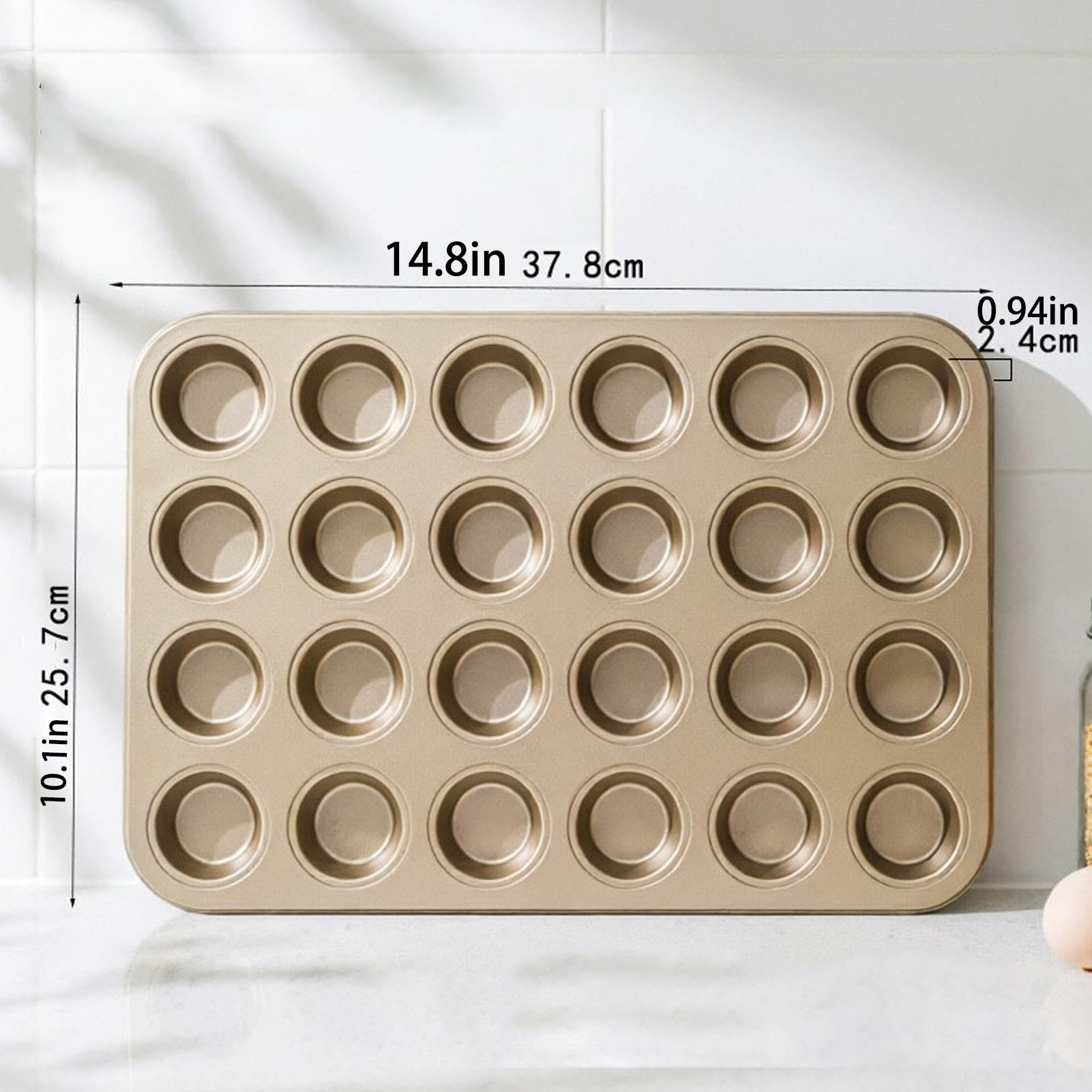 Confezione 2 Stampi per Mini Muffin,Stampo Antiaderente per Cupcake