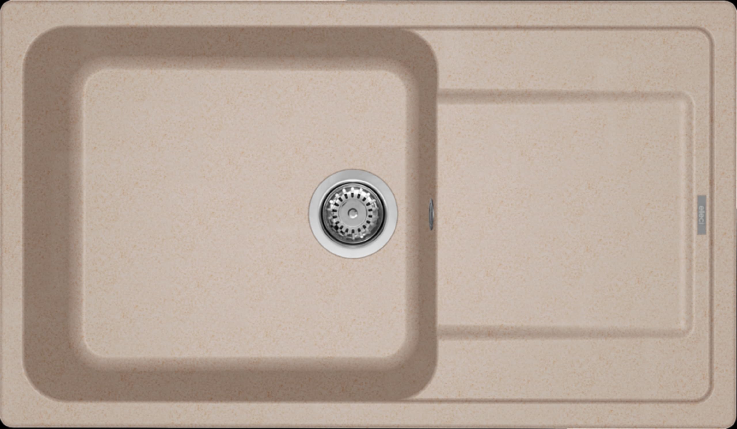 Elleci LG241051 Life 410 - Lavello da cucina, 1 vasca, 860 x 500 mm, Avena