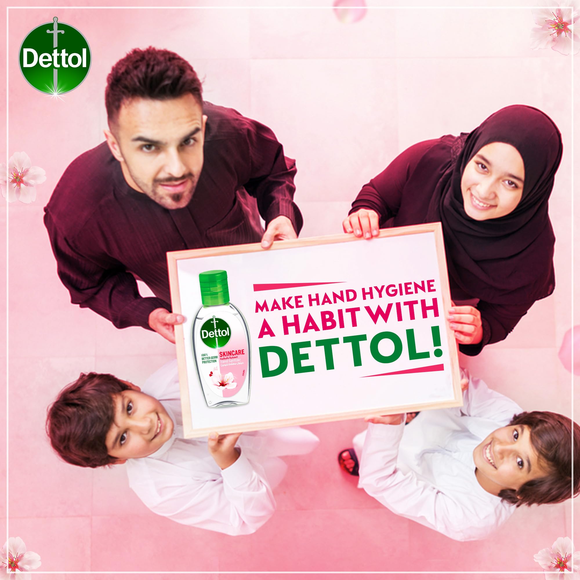 Dettol Skincare Hand Sanitizer, 50ml x 3