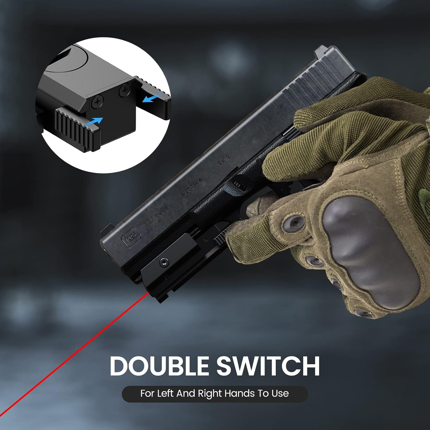 Twod Laser Sight Red Dot Gun Sight for Pistol Gun Tactical Rifle Handgun with 20mm Picatinny Mount : Sports & Outdoors