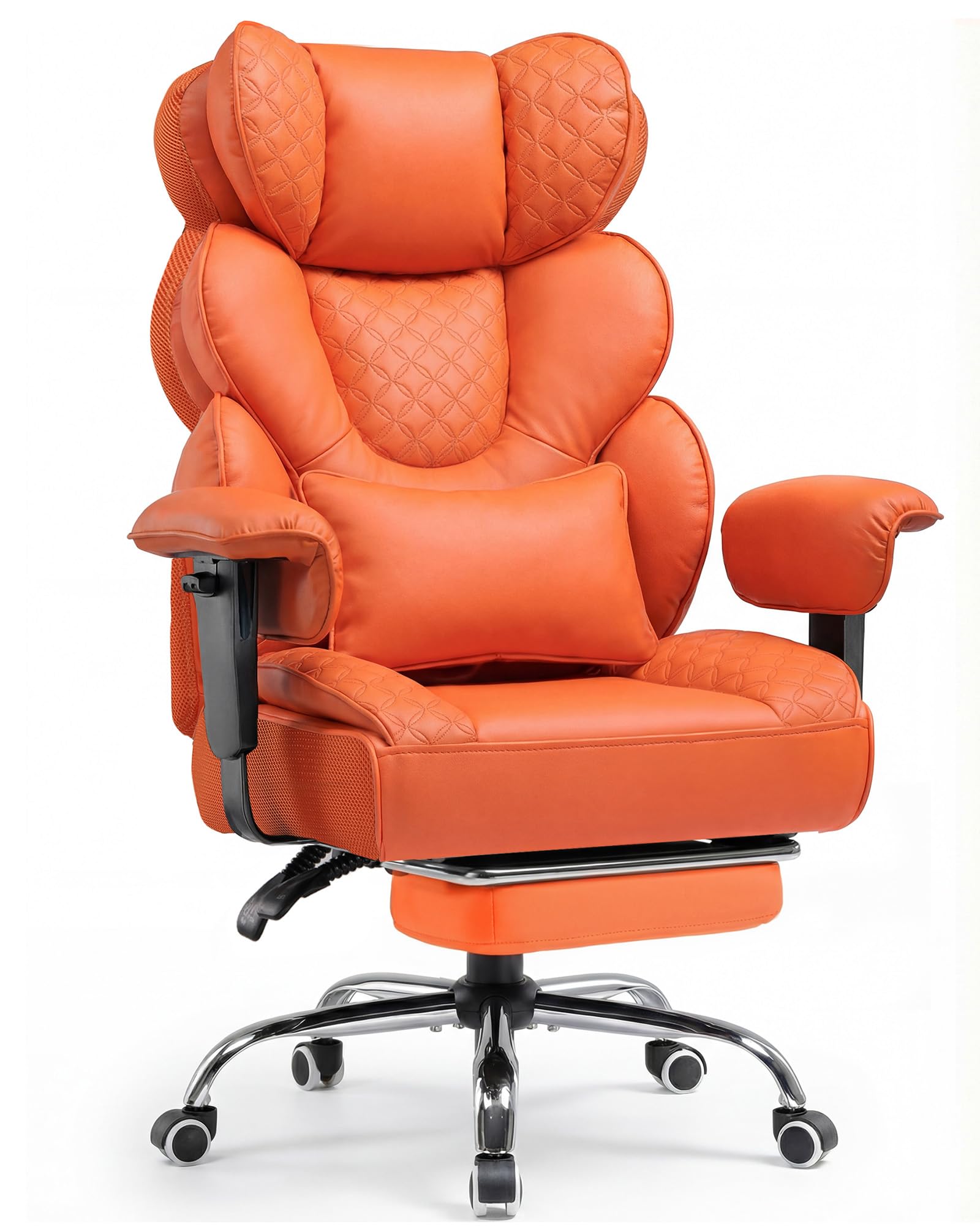 COMHOMA Desk Office Chair, Heavy Duty Executive Office Chair with Footrest Big and Tall Ergonomic High Back PU Leather Swivel Reclining Computer Chairs for Home