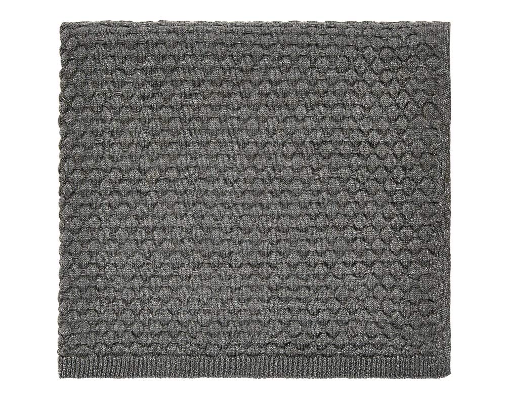 Couvre-lit en tricot véritable gunmetal pour réchauffer vos soirées salon