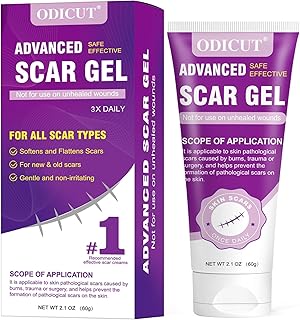 Silicone Scar Gel, Intensive Scar Cream, Keloid Bump Removal for Stretch Marks Removal, Surgical Scars, Cesarean Section, Acne, Injury, Burns, Doctor-tested Scar Improvement 2.1oz (60g)-1pack