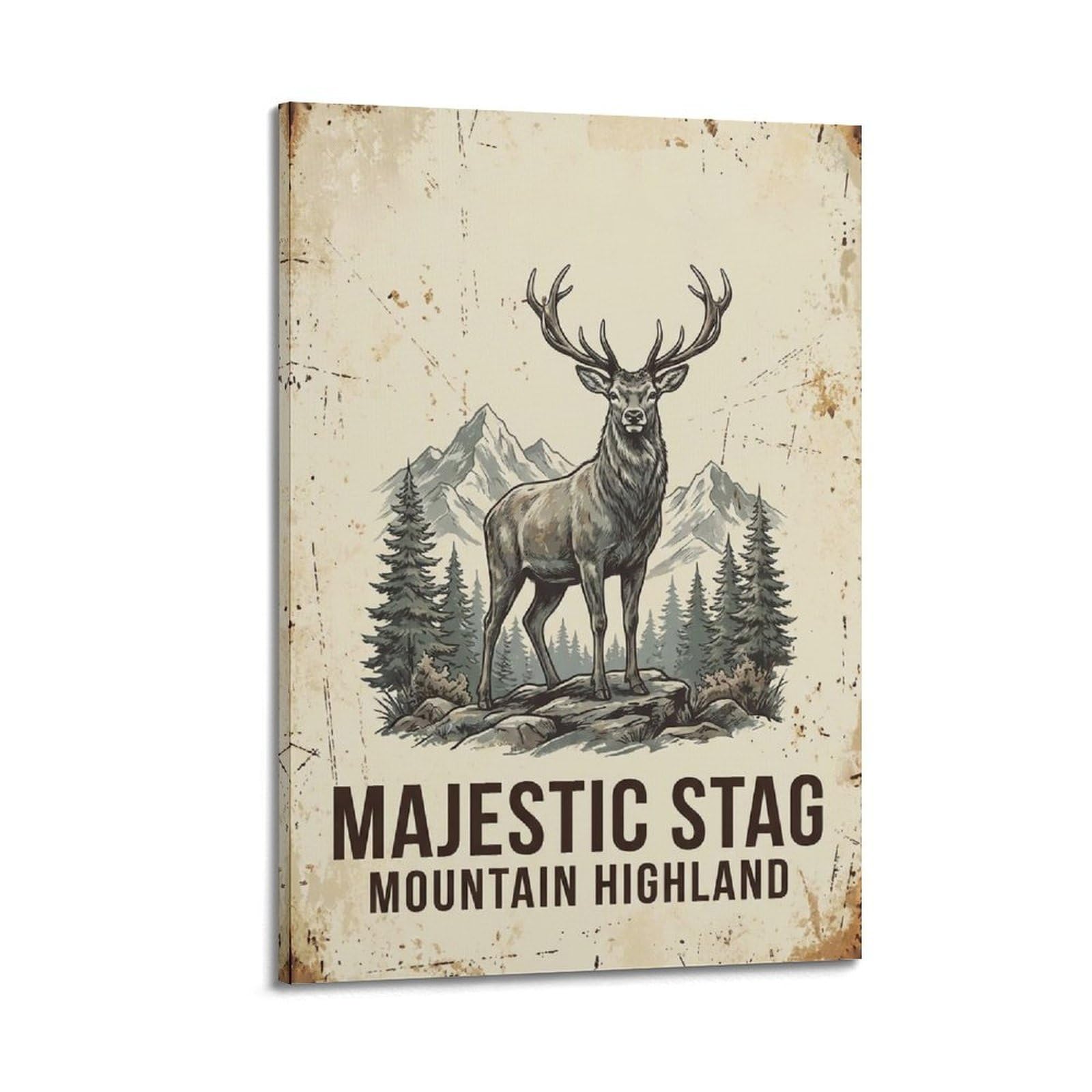 OKAHYS Mountain Adventure Vintage Poster Explore Wilderness Modern Decorative Canvas Prints - Ideal Wall Art for Family, Man Cave, Game Room, Boys & Girls Bedroom 24x36inch