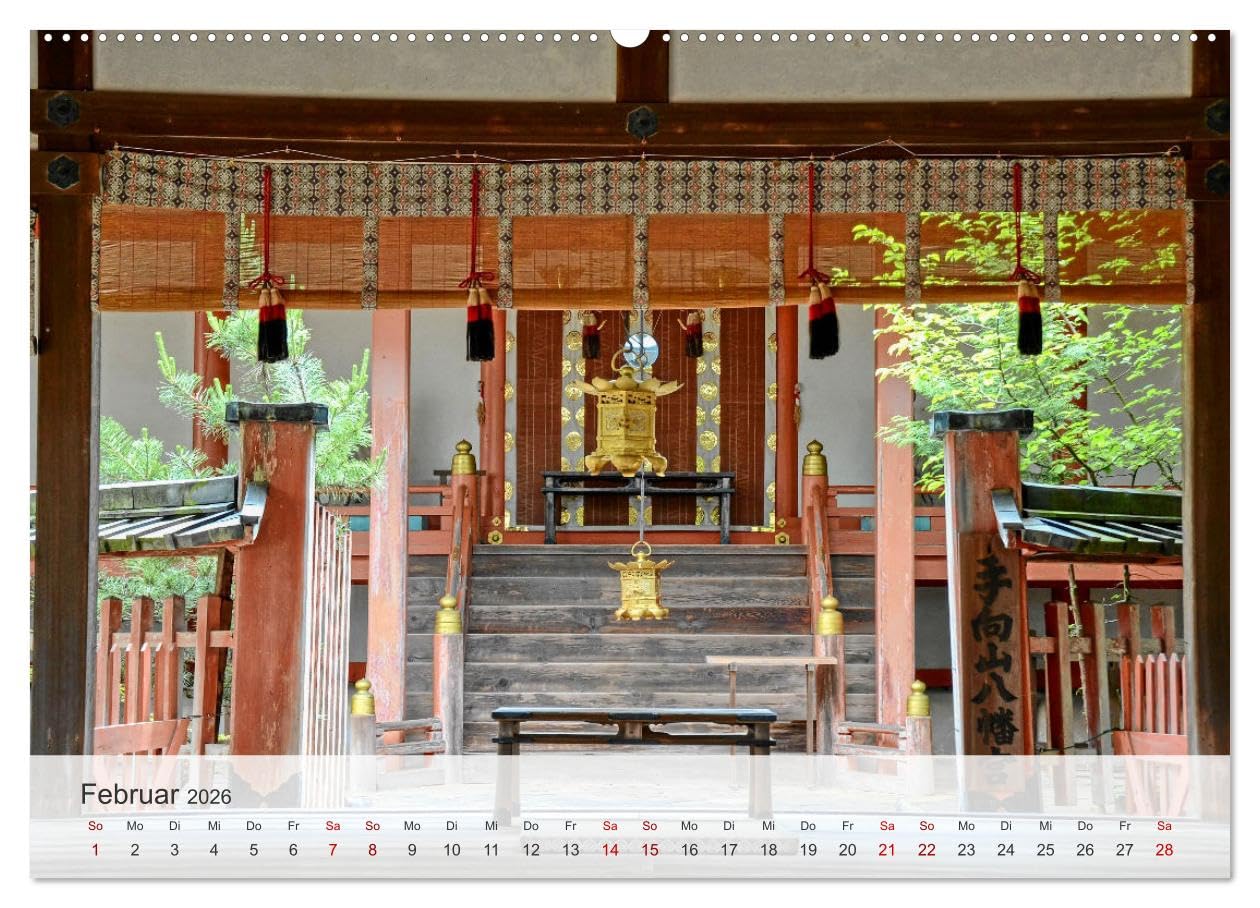 Blick auf ein faszinierendes Land - Japan 2026 (Wandkalender 2026 DIN A2 quer), CALVENDO Monatskalender: Fotos von Tempeln und Gärten aus Japan (CALVENDO Orte)