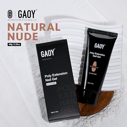 Miniatura 30 de GAOY Polygel, gel de extensión de uñas de 2.12 oz, gel constructor blanco para mejorar las uñas para principiantes y profesionales de arte de uñas