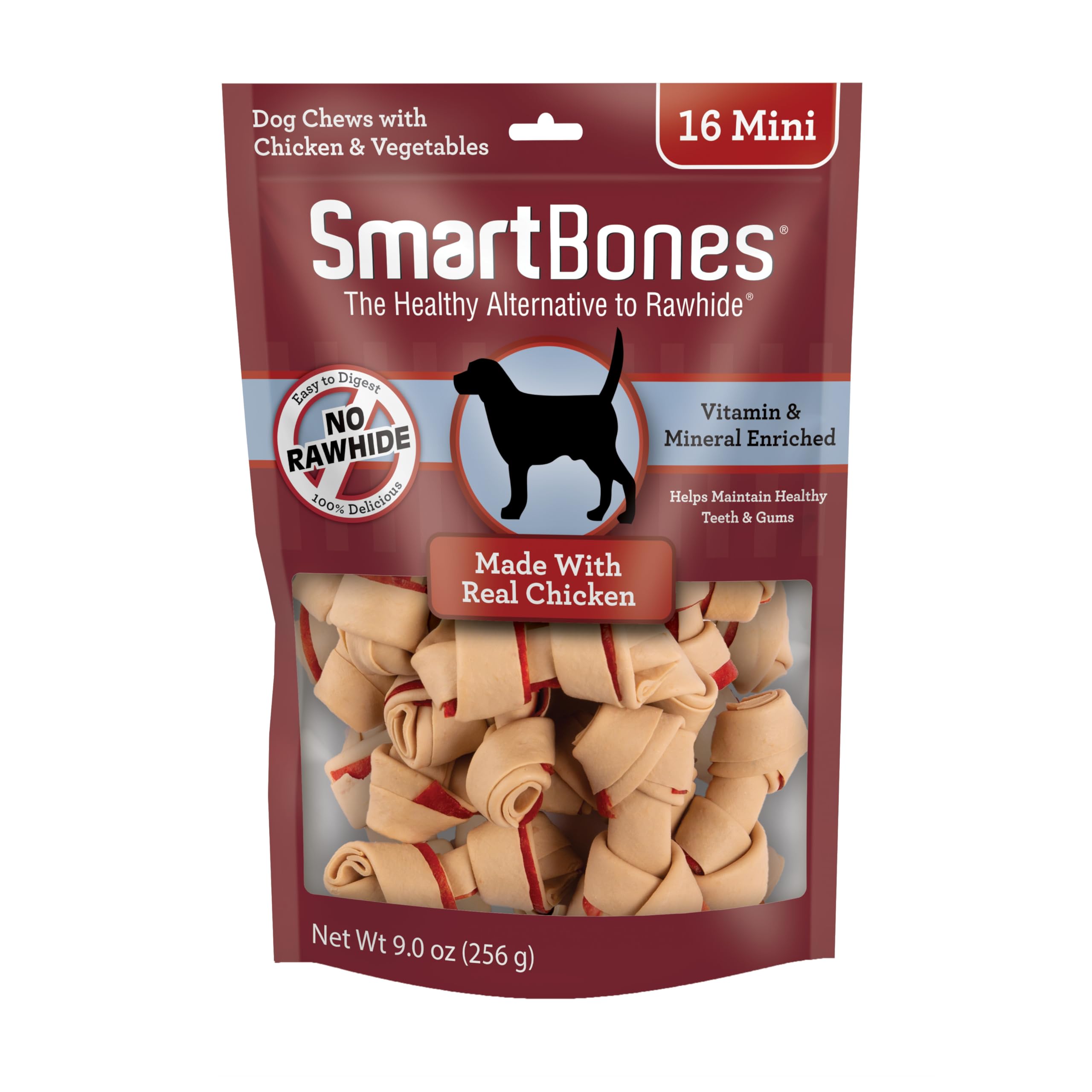 SmartBones Chicken Dog Chew, Mini, 16 pieces/pack