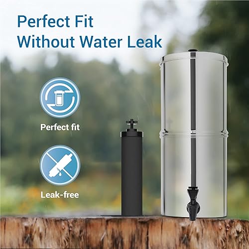 Miniatura 5 de Filterlogic Filtro de agua certificado NSFANSI 372 repuesto para elementos de purificación negros BB9-2 y sistema de filtro de gravedad serie