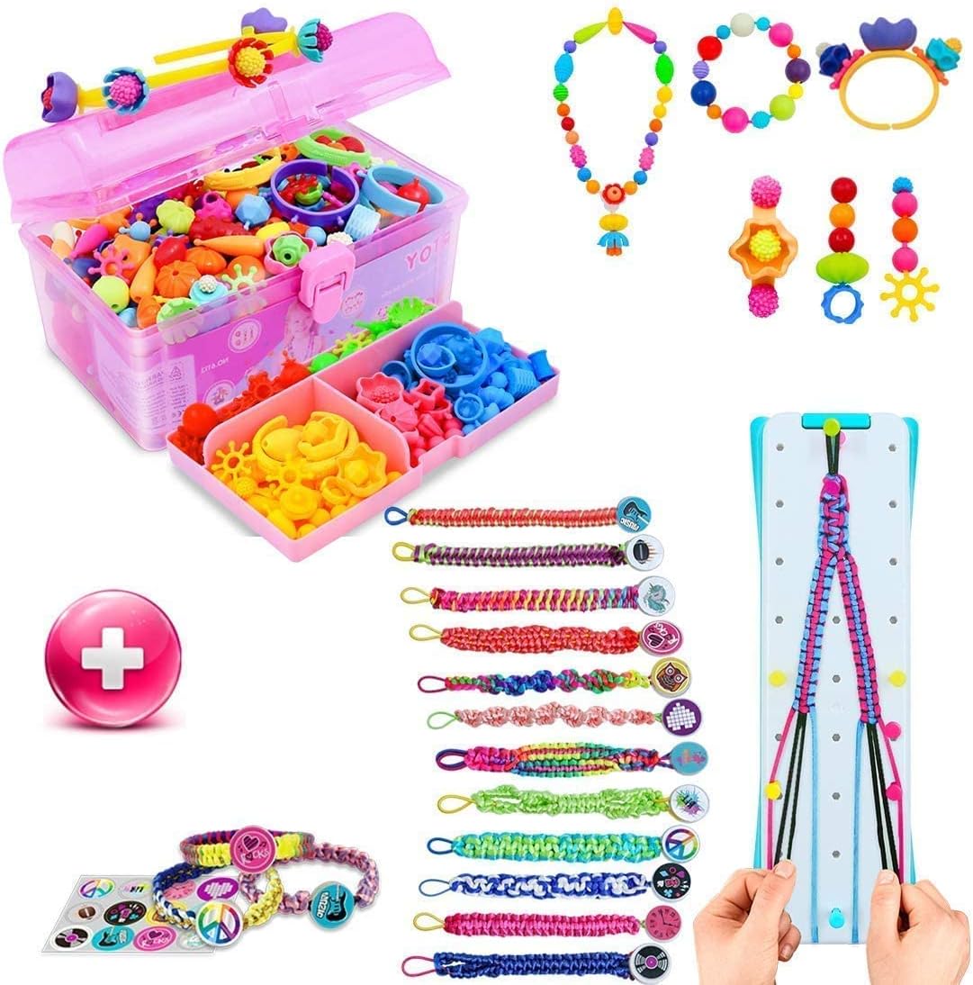 VERTOY Friendship Bracelet Kit and Pop Beads Jewelry Making