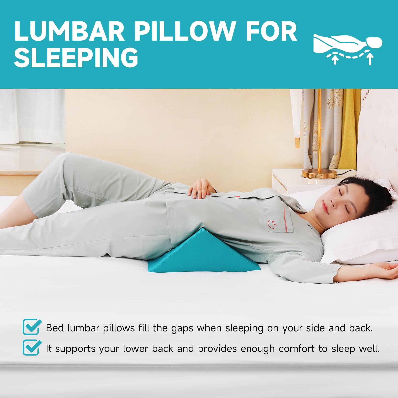 Fanwer Cuña de cama para hombre