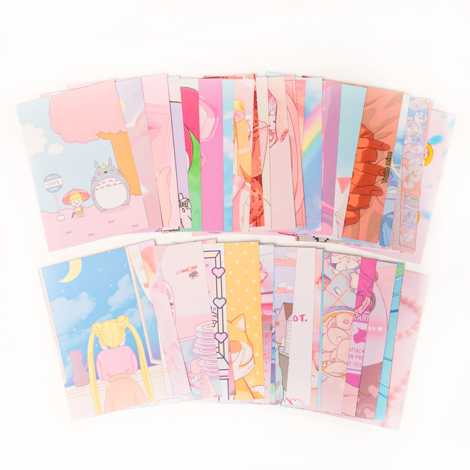 GENSTEUO Kawaii Anime Wall Collage Kit Aesthetic Pictures, 50 Set 4x6