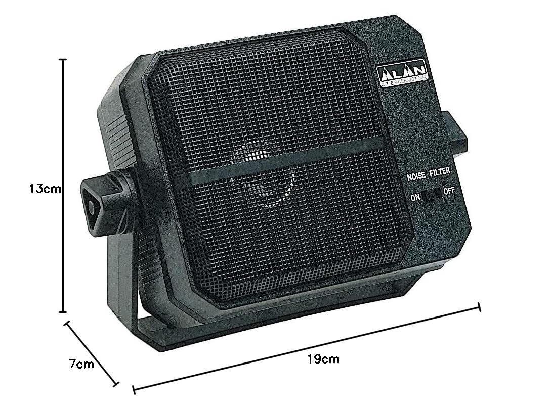 Midland - Altoparlante Esterno AU 30 Compatibile con Ricetrasmittenti Radio CB, Audio 7W Max 12W - Altoparlanti e Accessori Moto, Jack 3.5mm, Filtro Antirumore, Connettività AUX, Supporto Bluetooth
