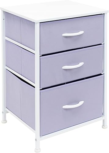 Miniatura 8 de Sorbus Organizador de almacenamiento para mesita de noche con 3 cajones, para niños y niñas, mueble de almacenamiento para ropa, organización de