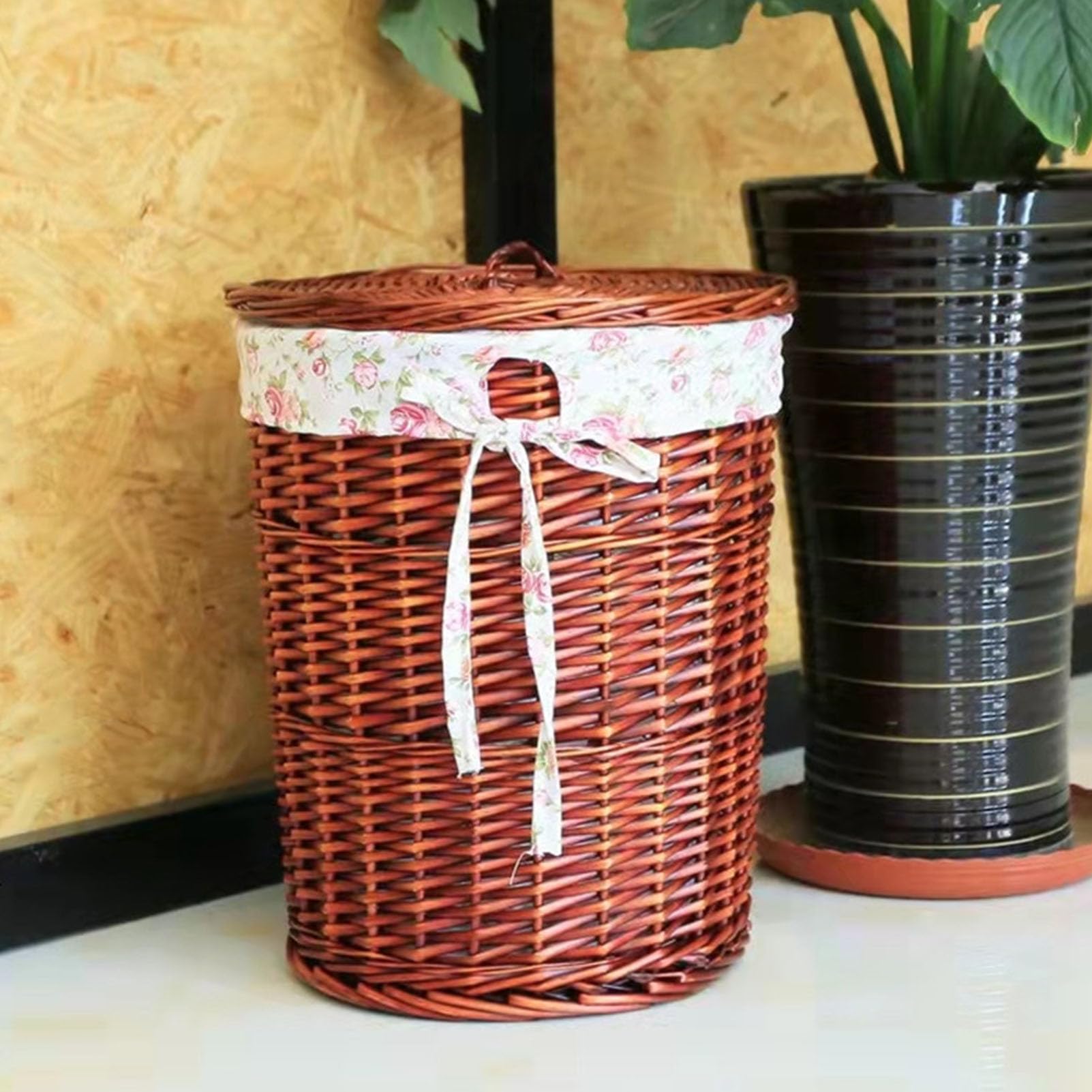 Large-Capacity Household Storage Basket, Multifunctional Dirty Clothes Basket, Household Rattan Laundry Basket, Bedroom Toy Organizing Bucket