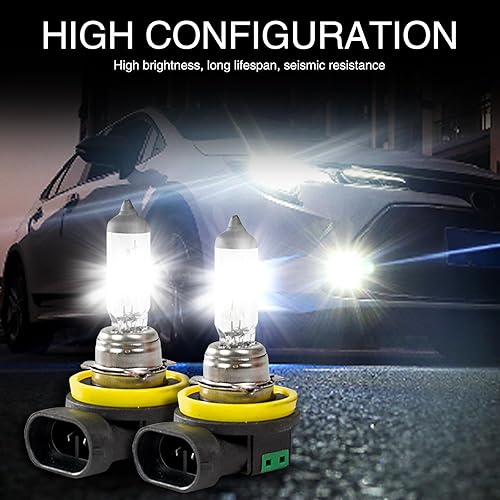 Miniatura 5 de 2 bombillas halógenas H11 para automóvil, filamento preciso de 12 V 55 W, súper brillante, antiniebla, luces de haz bajo, con bombilla de vidrio