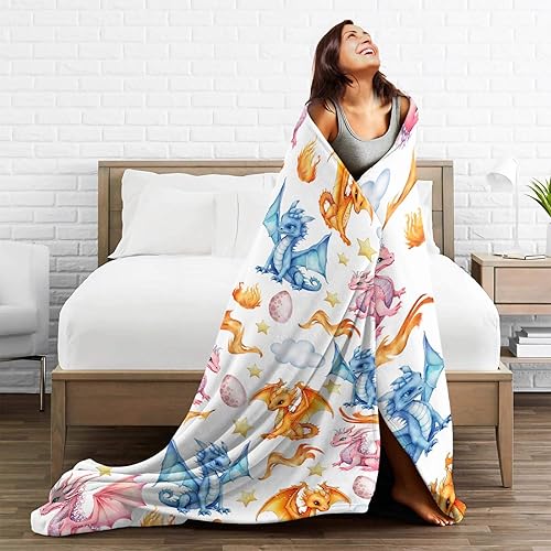 Miniatura 3 de Hojizaio Manta de dragón de regalo para los amantes del dragón, manta de dragón ultrasuave para mujeres y hombres pequeños, decoración de dragón