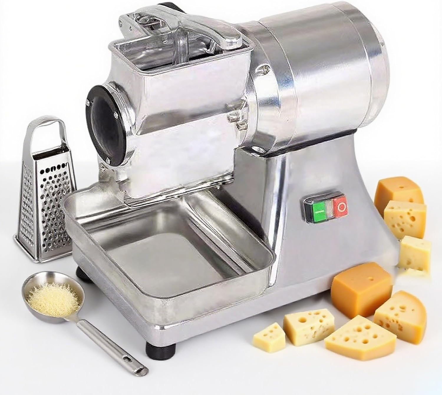 Heavy Duty Electric Cheese Grater, 550W Stainless Steel Food Grinder, Commercial Cheese & Vegetable Pulverizer, Efficient Crushing Machine for Butter & Hard Foods