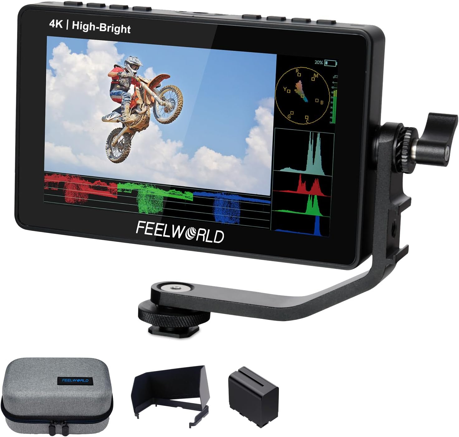 FEELWORLD F5 Prox 5.5 Inch 1600nit High Bright DSLR Field Camera Monitor