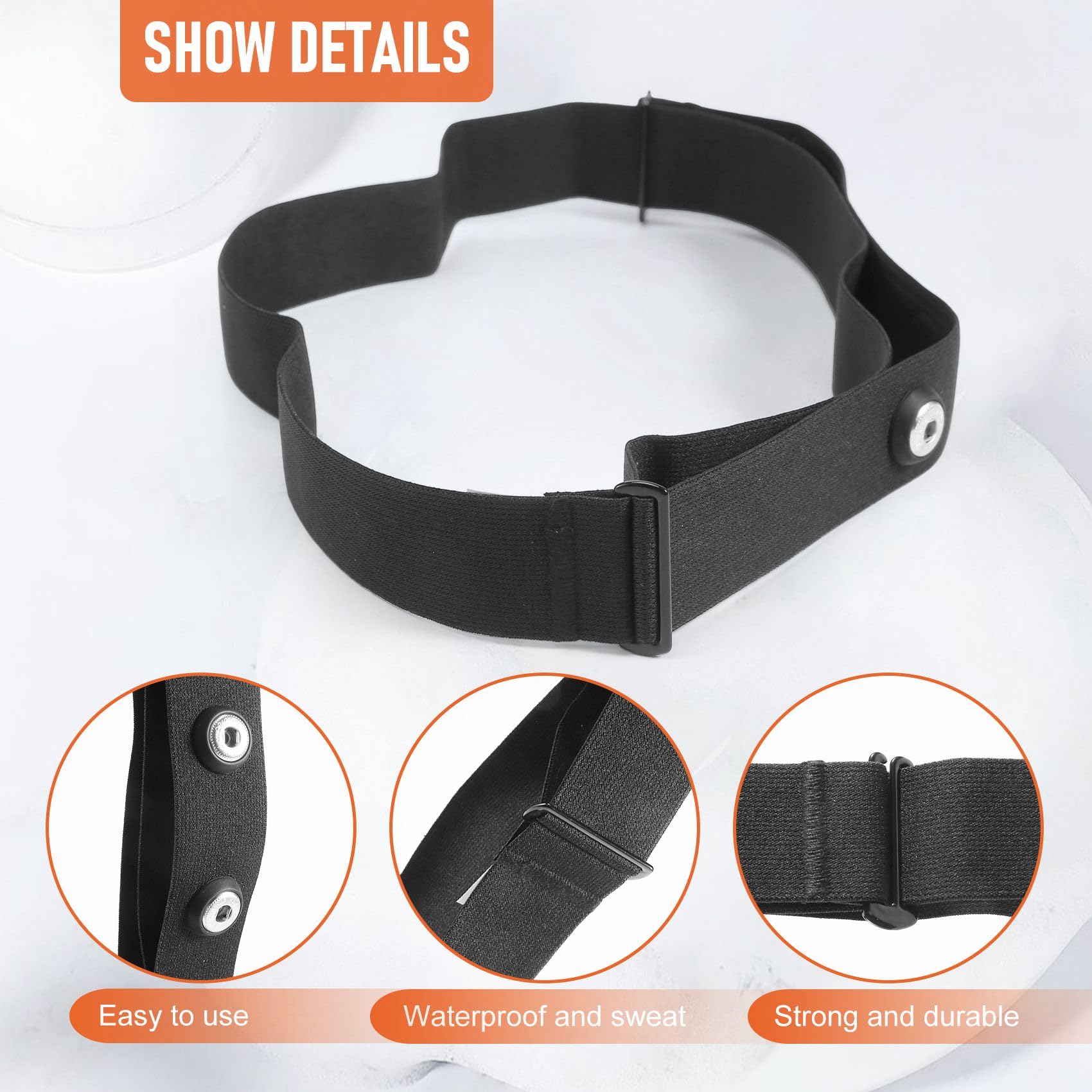 Correa pectoral para deporte, inalámbrico, monitor de frecuencia cardíaca, dispositivo de medición de frecuencia cardíaca, 050787