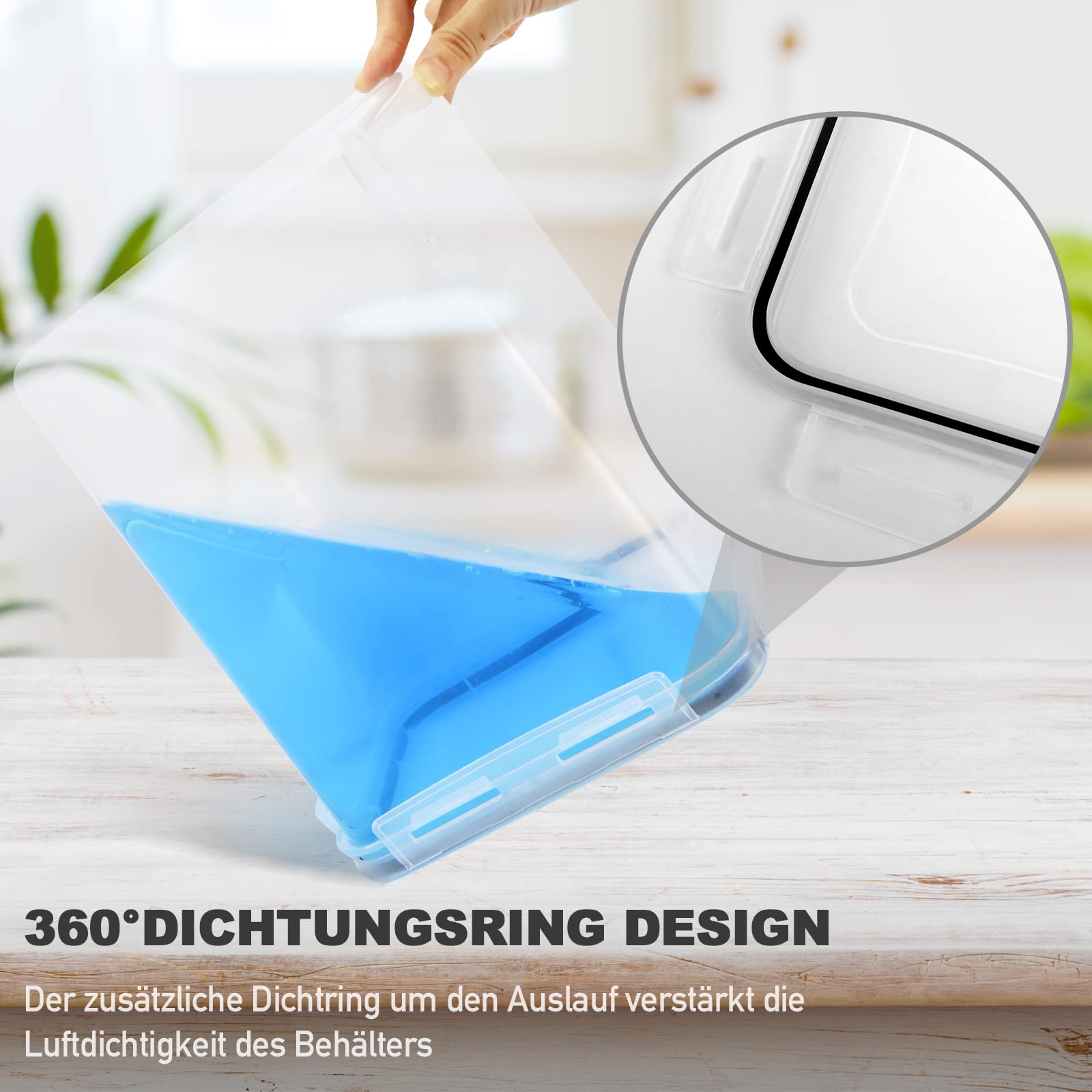 Contenitori Ermetici Per Alimenti 10 Pezzi 1.5L - Con Coperchio, Etichette E Cucchiai, Senza BPA - Foto 10