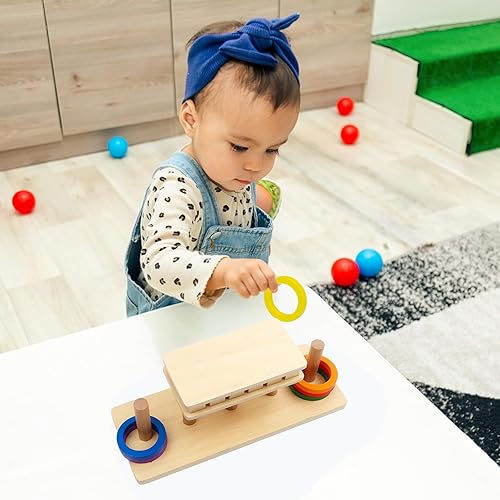 Miniatura 6 de Hidoggy Diapositiva de anillo de madera Montessori