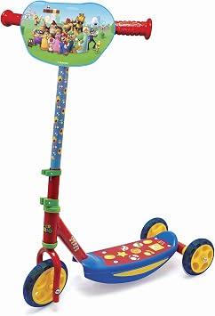 SMOBY - Super Mario - Patinette 3 roues silencieuses - Strucure metale - Petite trottinette avec guidon reglable