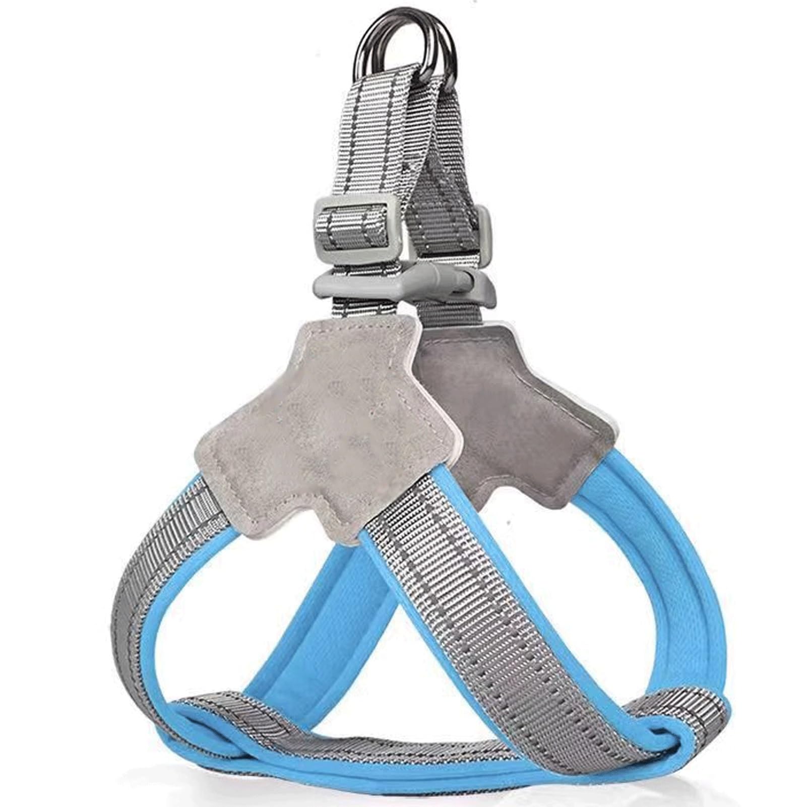 Arnés Antitirones para Perros, Ajustable En Pecho Y Espalda, con Tiras Reflectantes, Transpirable | Adecuado para El Adiestramiento Y Paseo De Perros Pequeños Y Medianos(Blue,S)