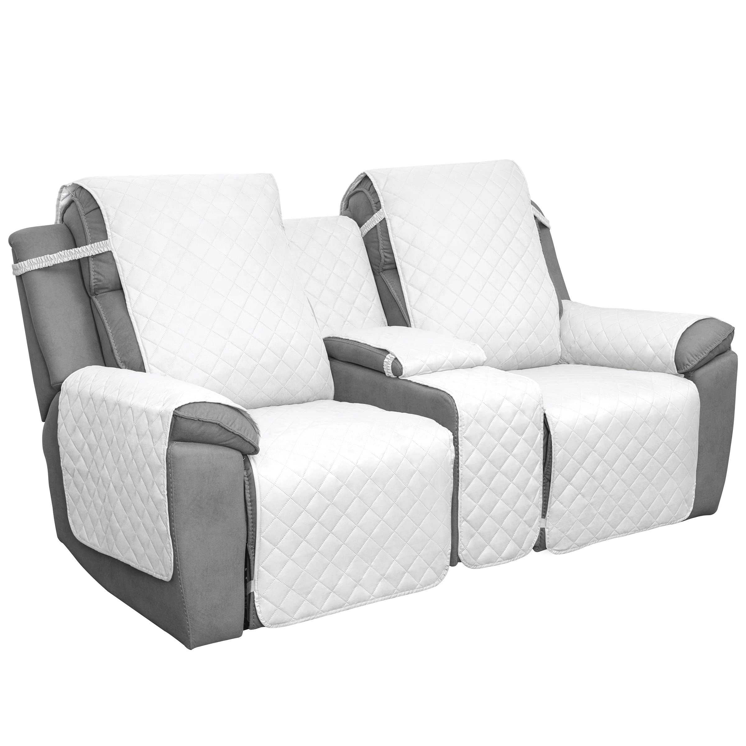 EasyGoing Loveseat Recliner Cover with Console, Reversible Couch Cover
