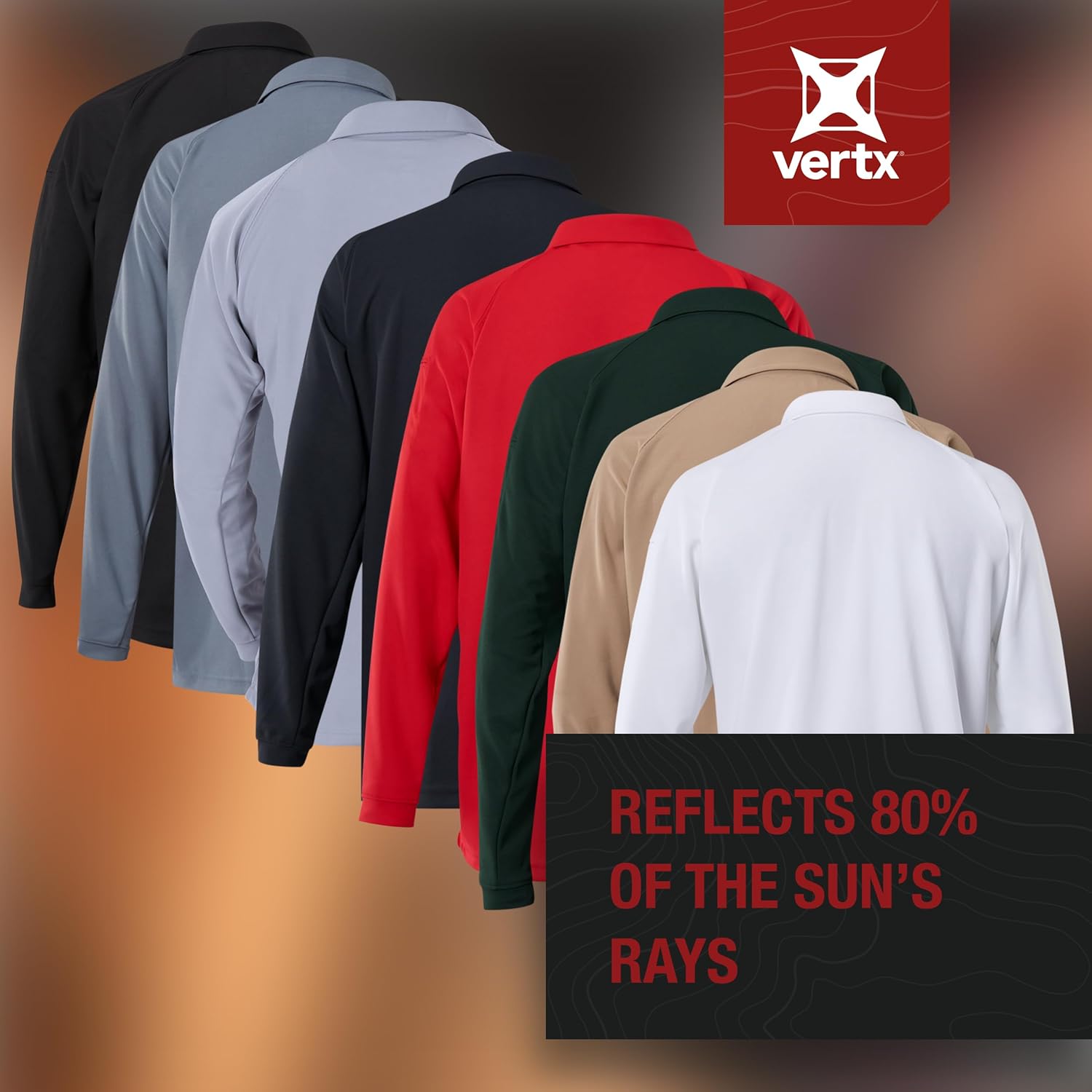 Vertx Mens Tactical Polo Shirt, Long Sleeve T-Shirt, Breathable, Tactical Clothing Gear, Police, Security, Relaxed Fit - Image 5