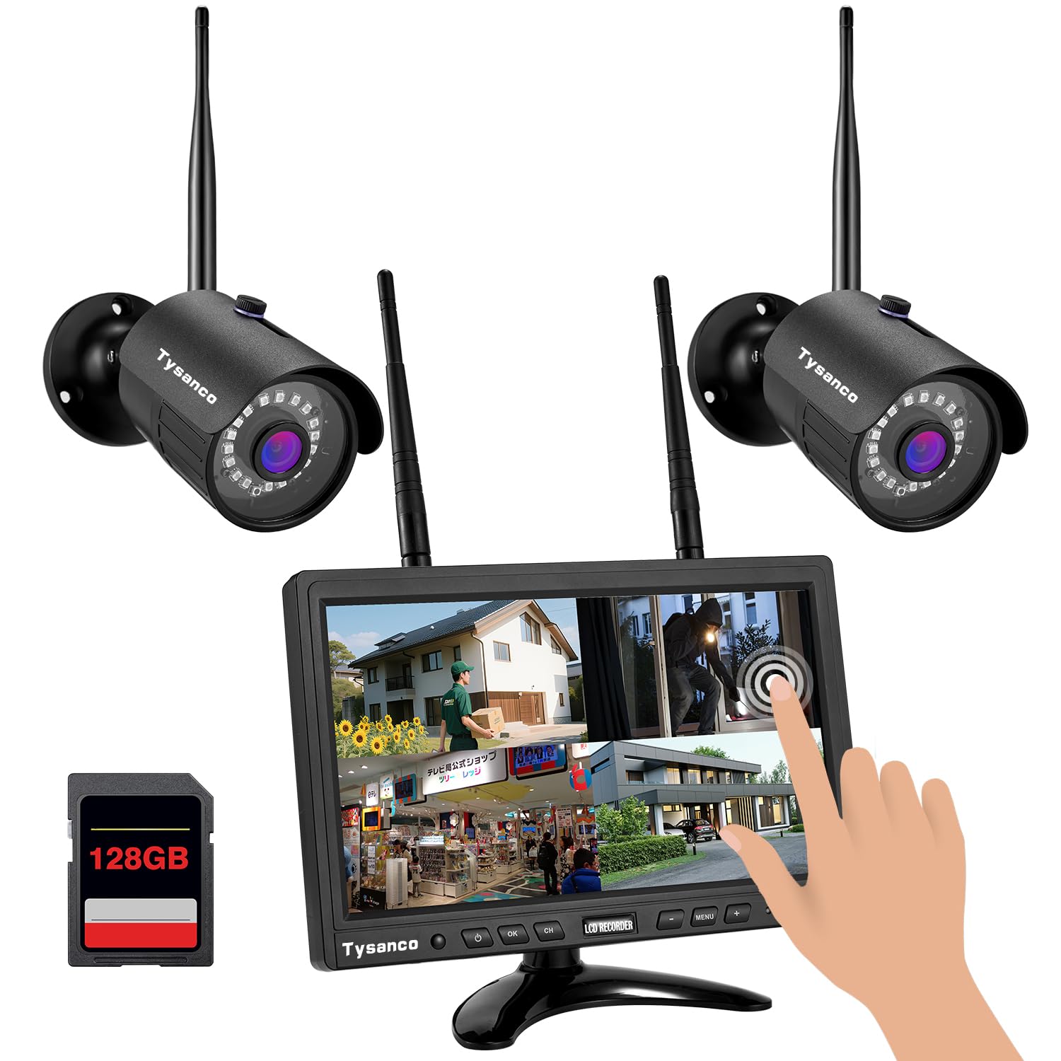 【Good Star】 Tysanco 防犯カメラ ワイヤレス 屋外室内 Amazon.co.jp: 【高画素・SDカード録画機能対応・音声録画