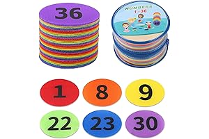 Carpet Markers with Numbers 1-36 for Classroom Supplies