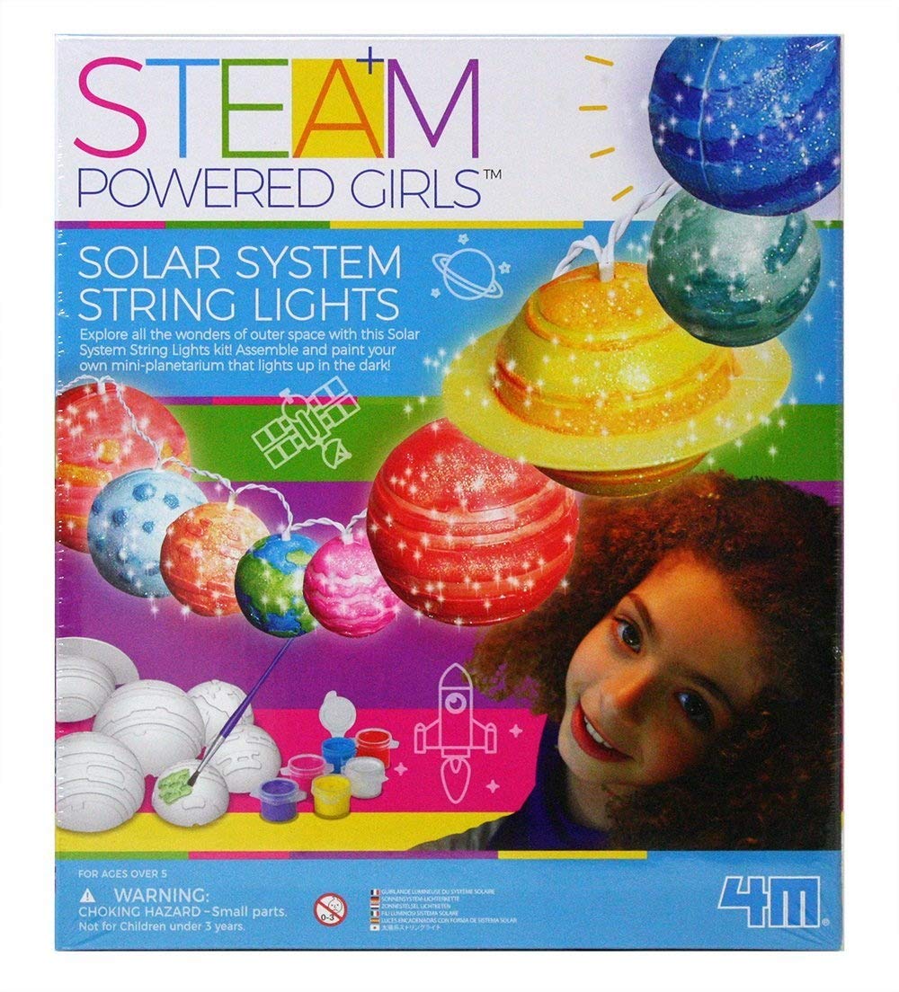 Toysmith, STEAM Powered Girls Solar System String Lights, Mini-Planetarium DIY Stem Toy, for Girls Ages 5+