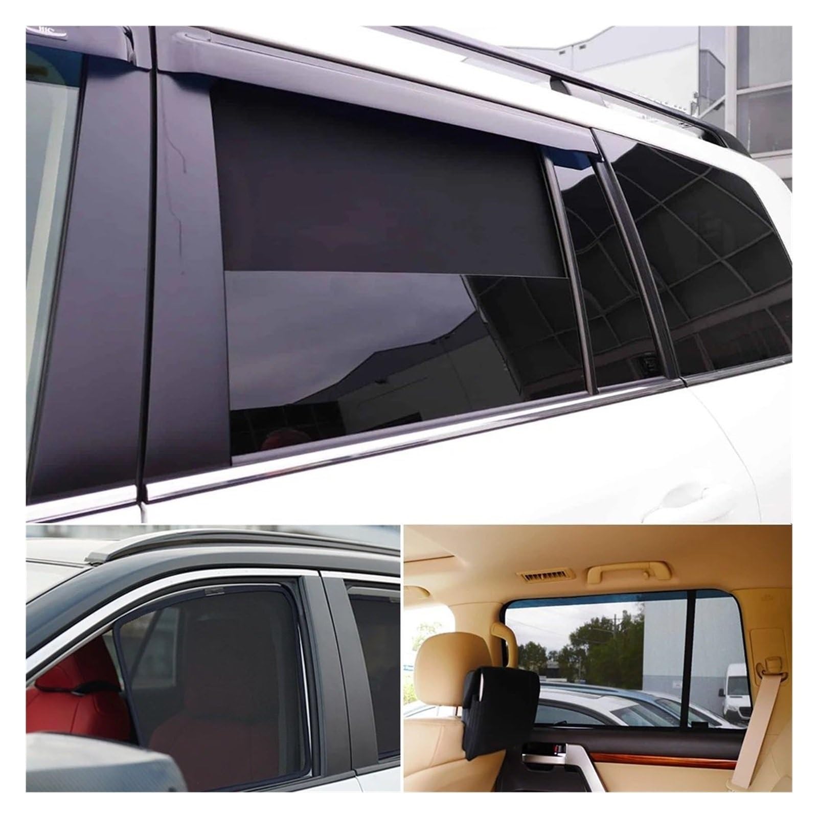 Parasole Macchina Per Jeep Per COMPASS MP 2017-2023 Magnetico Finestrino Laterale Anteriore Posteriore Parabrezza Tenda Auto Parasole Scudo Auto Parasole (Misurare : 4PCS Rear Triangular)