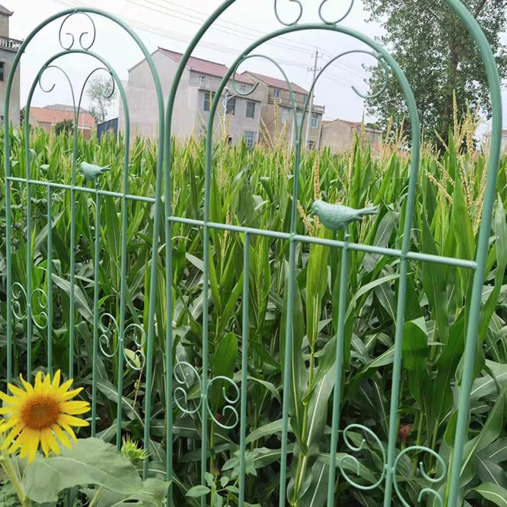 Améliorez votre espace extérieur avec un treillis de jardin vert de 200 cm de haut, parfait pour les plantes grimpantes, la décoration de patio, de pelouse et de cour, support de plantes d'extérieur