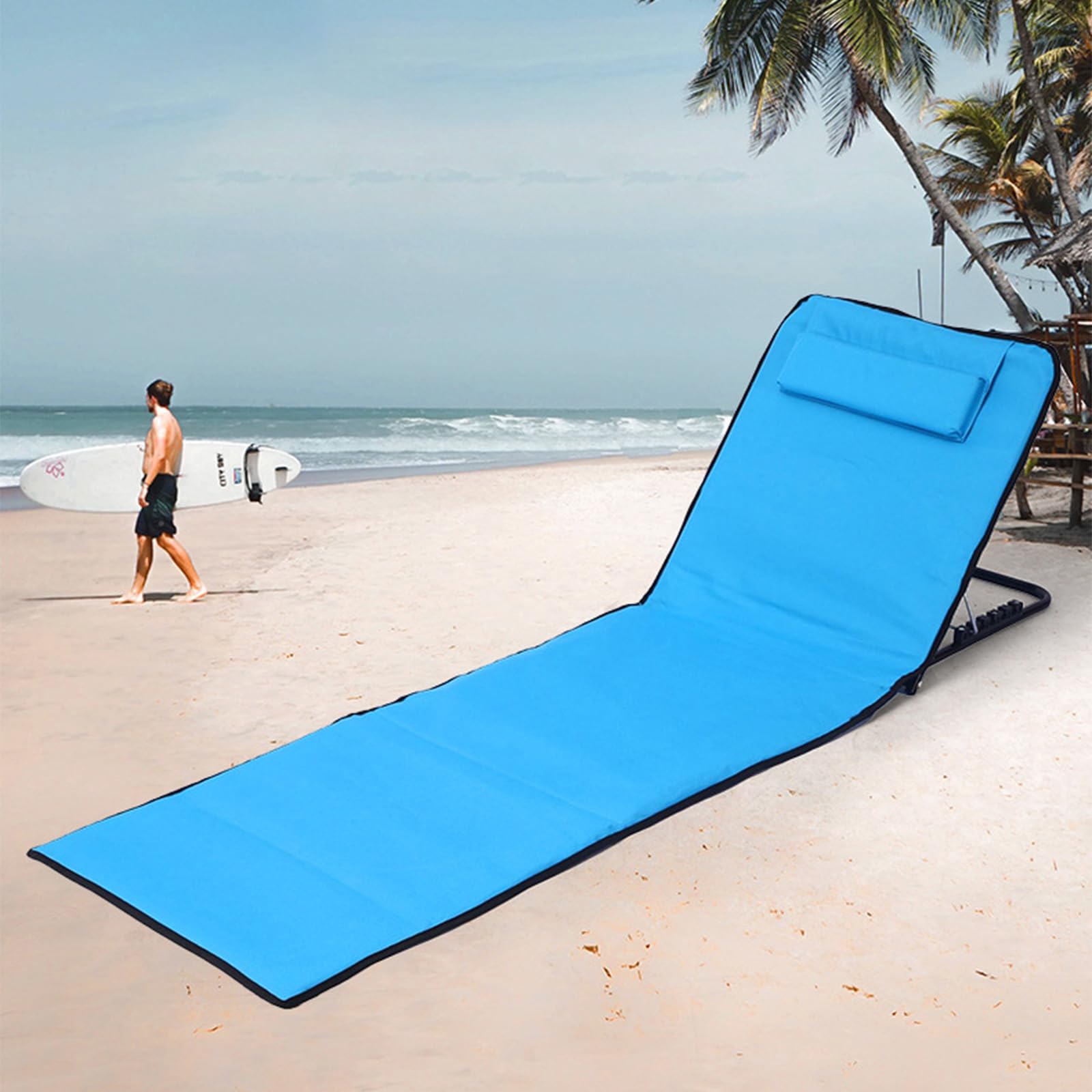 Silla bronceadora, tumbona de 5 posiciones para tomar el sol al aire libre para hombres y mujeres, tumbona plegable para piscina exterior, silla de playa para patio, jardín, playa, piscina,