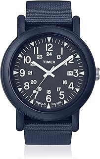 Timex TW2P62600 ユニ クォーツウォッチ ブルーダイヤル アナログ表示 ブルーナイロンストラップ, ブルー/ブルー, ストラップ