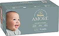 Vista 15 de Pampers Amore, talla 2 (10-22 libras), 74 unidades, nuestro mejor pañal