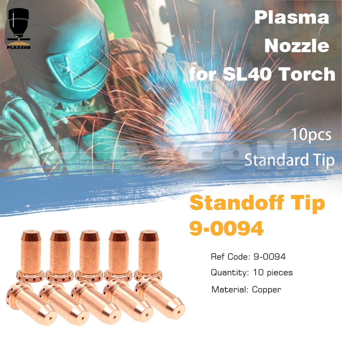 Thermal Dynamics SL40 Plasma Cutter Consumables Kit – 25-Piece Electrode & Nozzle Set For CutMaster 42