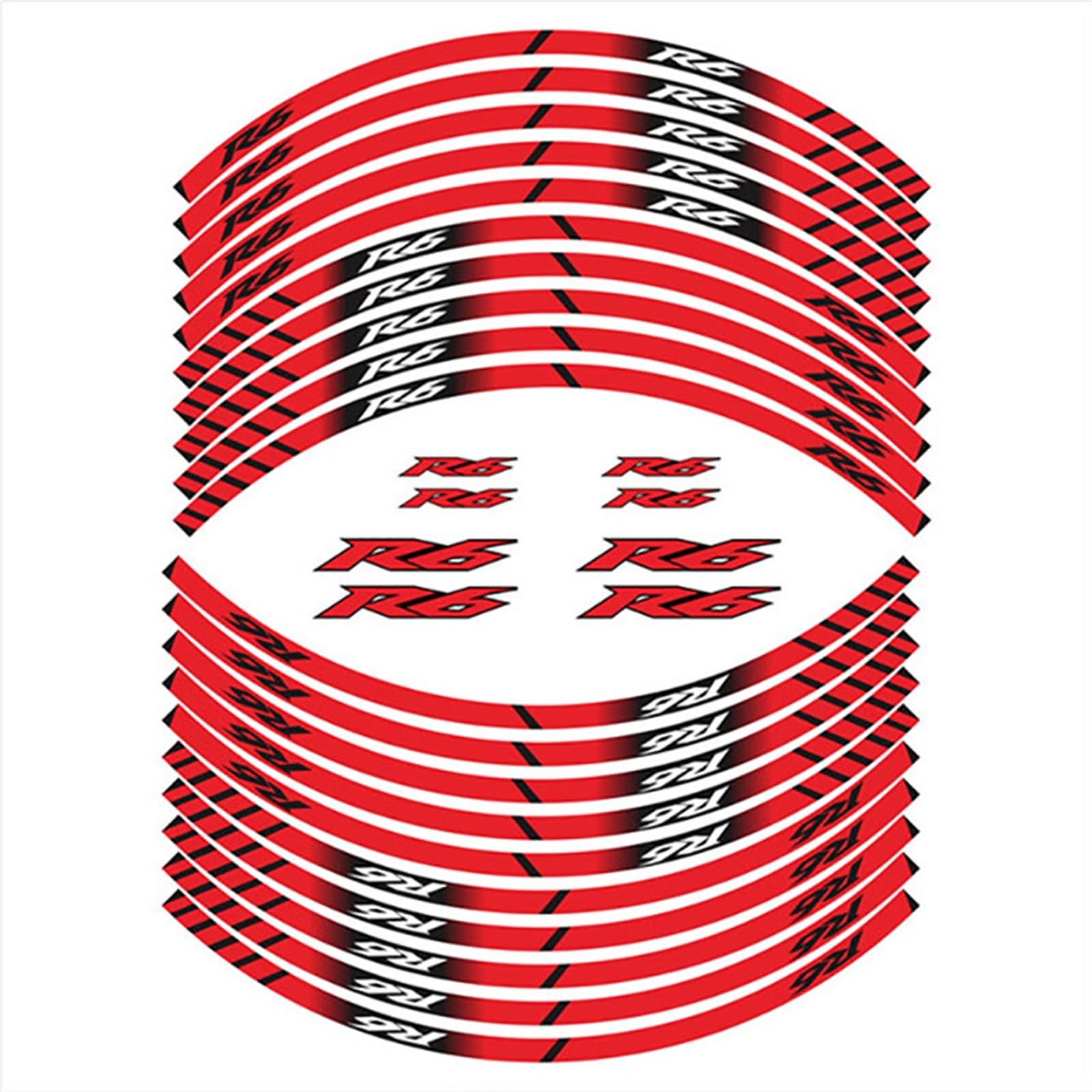 Decorative Stickers Reflective Motorcycle Wheel Sticker Motocross Rim Stripe Decals for Y-AMAHA YZFR1 YZFR6 R6 R1