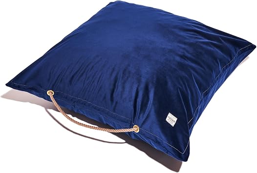 Found My Animal - Navy Velvet Dog Bed, Medium, 30 x 30 - Ultra Soft Comfortable Pet Bed - Puppy Bed with Removable Cover & Zip Closure - Plush Dog Bed for Indoor & Outdoor - Made in The USA